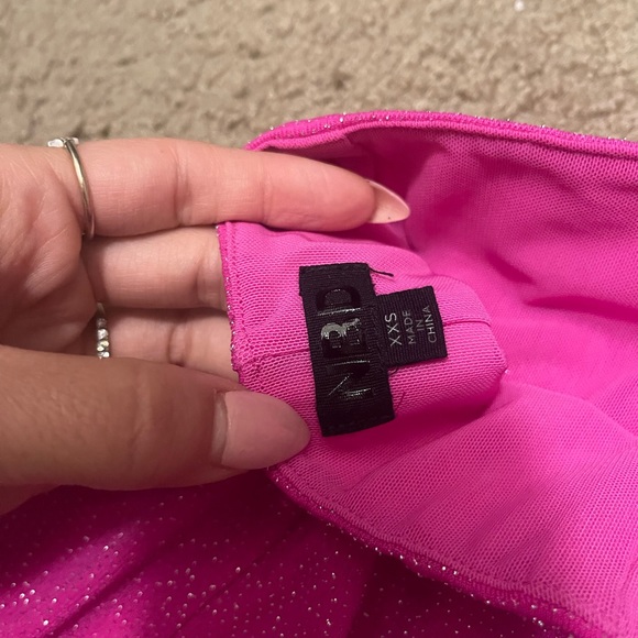 Nbd Barbie pink shiny mini skirt xxs - Picture 5 of 5